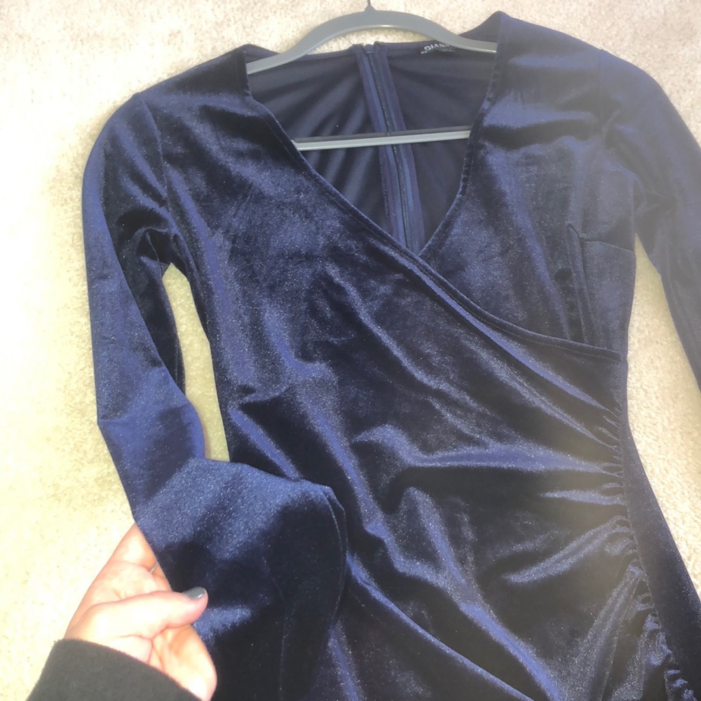 Gianni Bini Blue Velvet dress